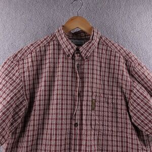 Columbia Sportswear Mens L Plaid Short Sleeve Button Down Shirt L Seer Sucker